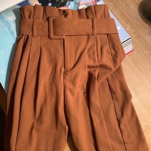 Ruffed trouser pants